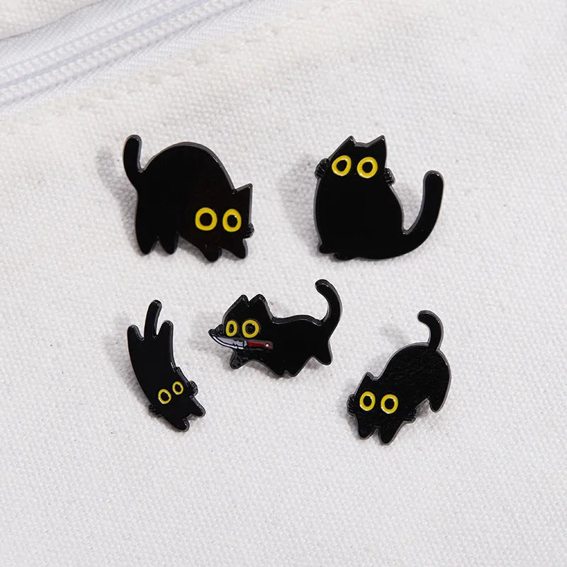 Cartoon Style Cute Cowboy Style Animal Cat Alloy Stamping Stoving Varnish Plating Unisex Brooches