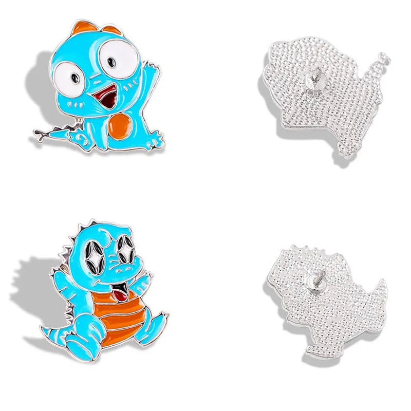 Cartoon Style Cute Cowboy Style Animal Dinosaur Alloy Stamping Stoving Varnish Plating Unisex Brooches