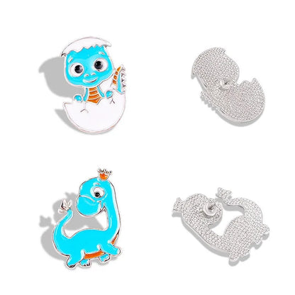 Cartoon Style Cute Cowboy Style Animal Dinosaur Alloy Stamping Stoving Varnish Plating Unisex Brooches