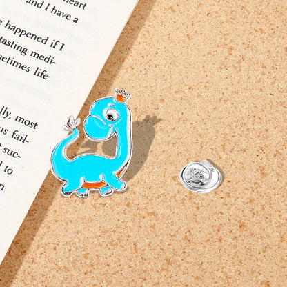 Cartoon Style Cute Cowboy Style Animal Dinosaur Alloy Stamping Stoving Varnish Plating Unisex Brooches