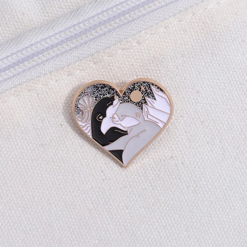 Cartoon Style Cute Cowboy Style Animal Letter Heart Shape Alloy Stamping Stoving Varnish Plating Unisex Brooches