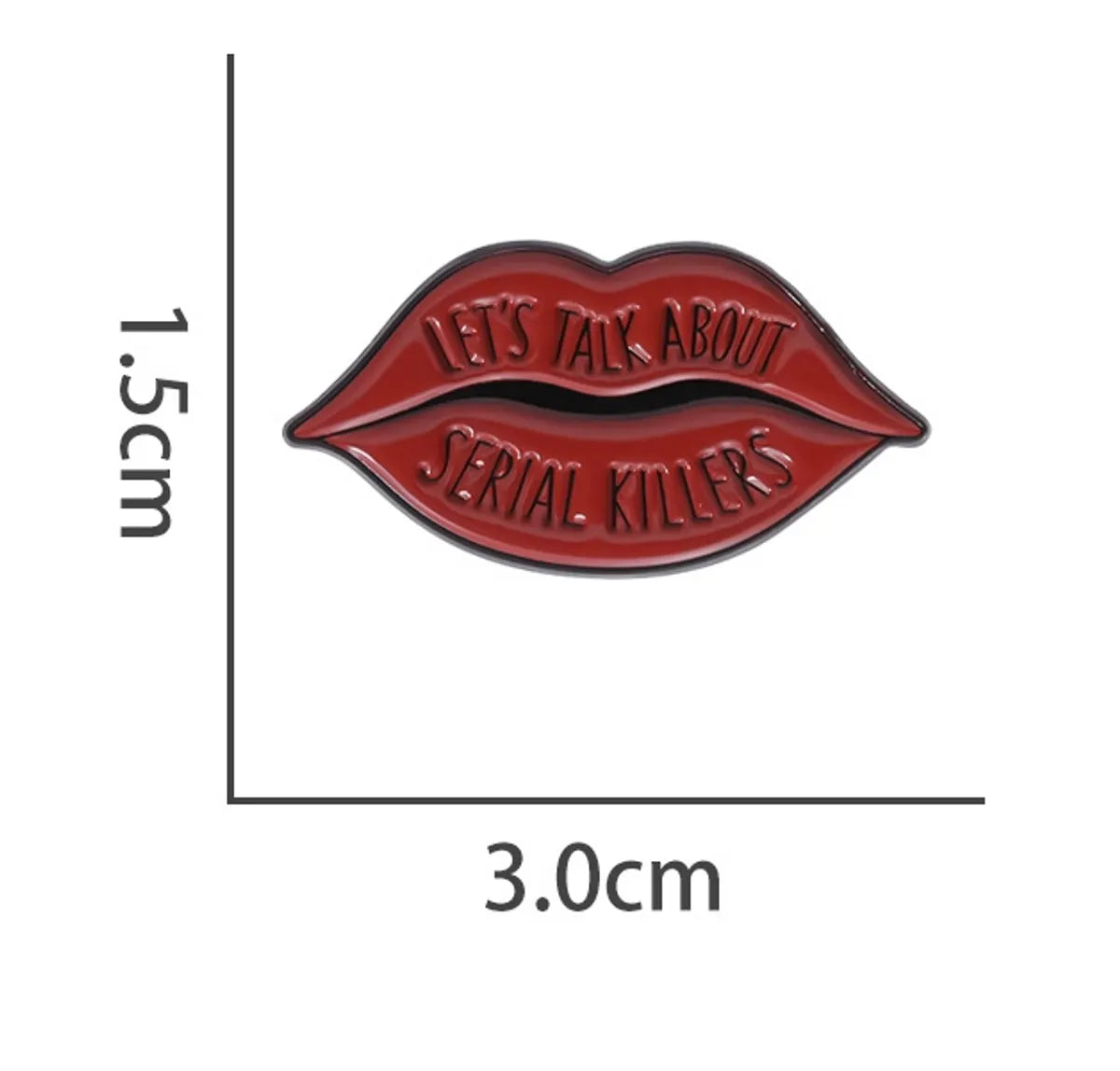 Cartoon Style Cute Cowboy Style Animal Lips Letter Alloy Stamping Stoving Varnish Plating Unisex Badge Brooches Collar Pin