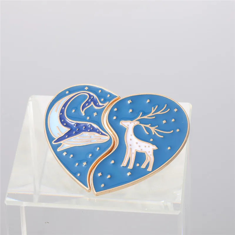 Cartoon Style Cute Cowboy Style Animal Moon Fruit Alloy Patchwork Stoving Varnish Plating Women'S Brooches