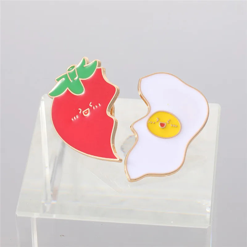 Cartoon Style Cute Cowboy Style Animal Moon Fruit Alloy Patchwork Stoving Varnish Plating Women'S Brooches