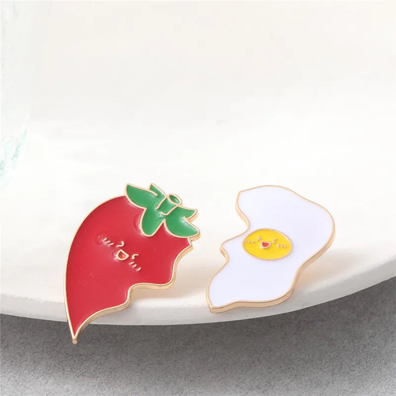 Cartoon Style Cute Cowboy Style Animal Moon Fruit Alloy Patchwork Stoving Varnish Plating Women'S Brooches