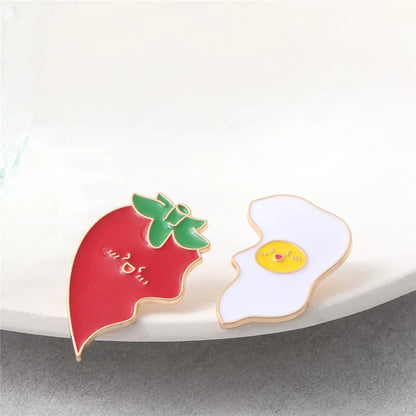 Cartoon Style Cute Cowboy Style Animal Moon Fruit Alloy Patchwork Stoving Varnish Plating Women'S Brooches