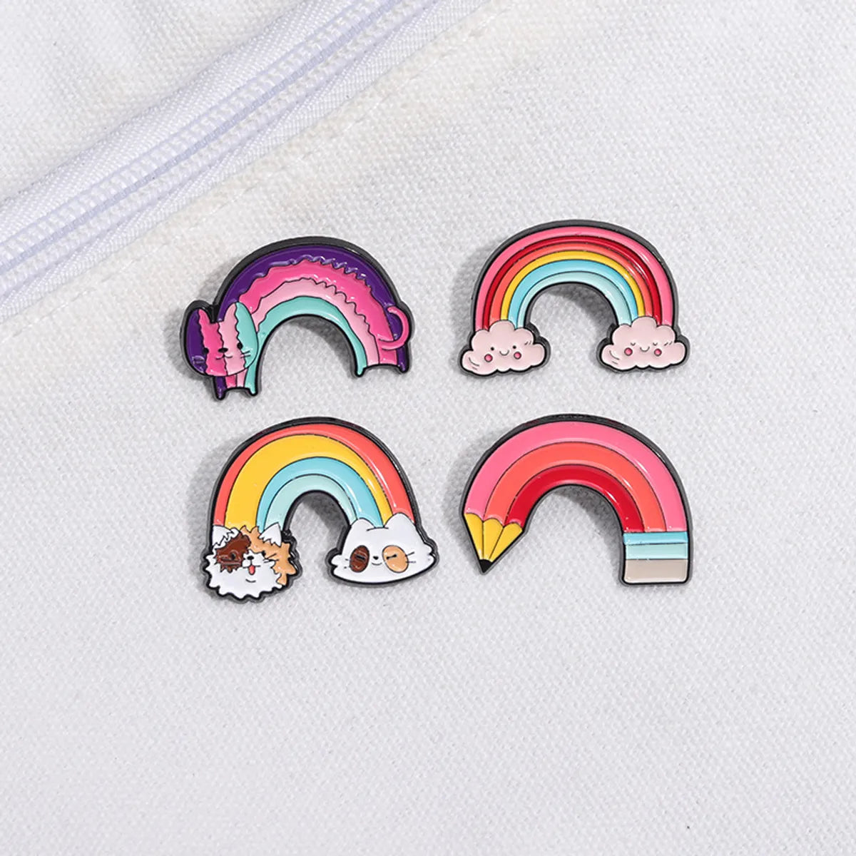 Cartoon Style Cute Cowboy Style Animal Rainbow Alloy Stamping Stoving Varnish Plating Unisex Brooches