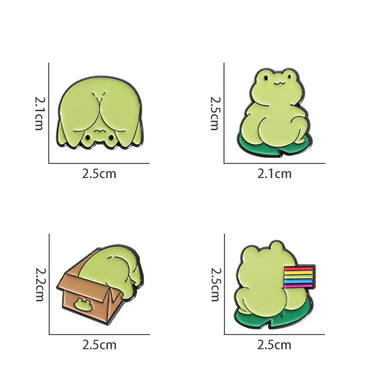 Cartoon Style Cute Cowboy Style Frog Alloy Stamping Stoving Varnish Plating Unisex Brooches