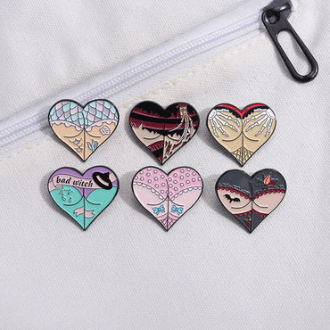 Cartoon Style Cute Cowboy Style Letter Heart Shape Alloy Stamping Stoving Varnish Women'S Brooches