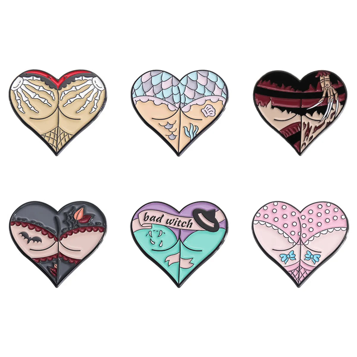 Cartoon Style Cute Cowboy Style Letter Heart Shape Alloy Stamping Stoving Varnish Women'S Brooches