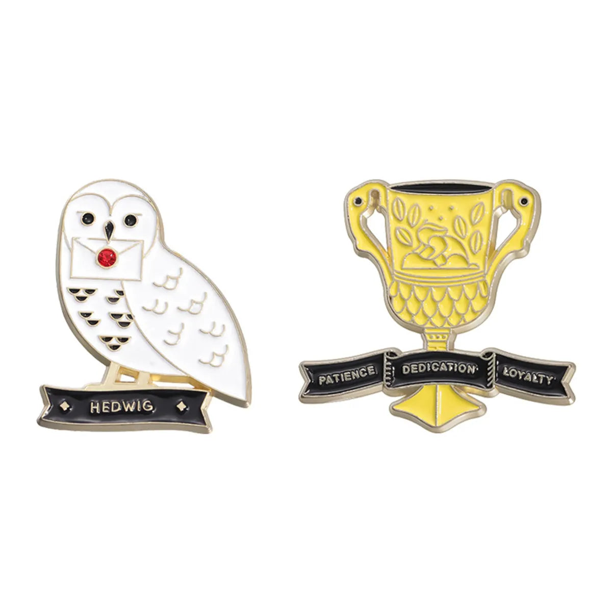 Cartoon Style Cute Cowboy Style Trophy Letter Owl Alloy Stamping Stoving Varnish Plating Unisex Badge Brooches Collar Pin