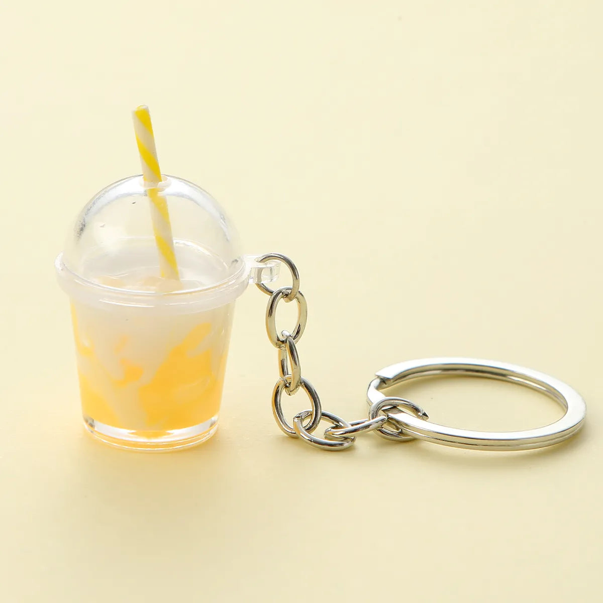 Cartoon Style Cute Cup Alloy Plastic Bag Pendant Keychain