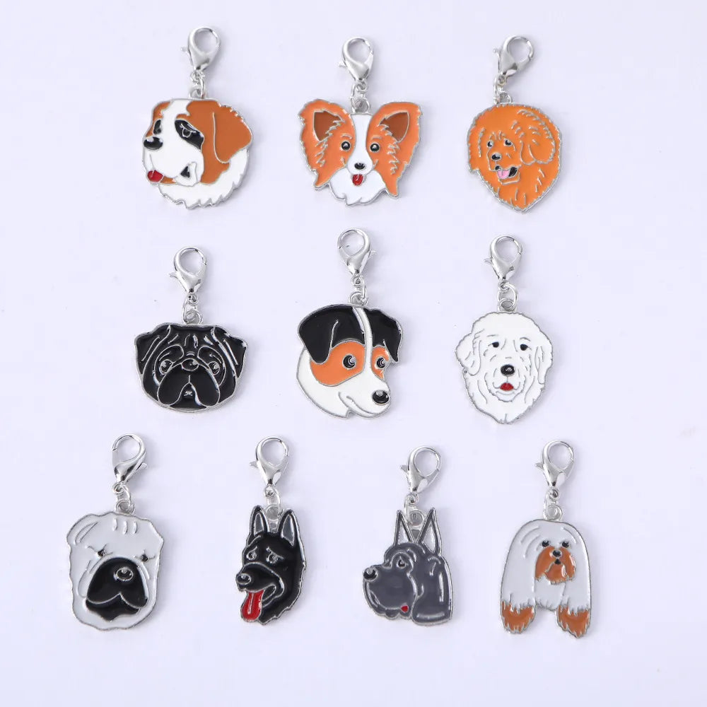 Cartoon Style Cute Dog Metal Unisex Bag Pendant Keychain