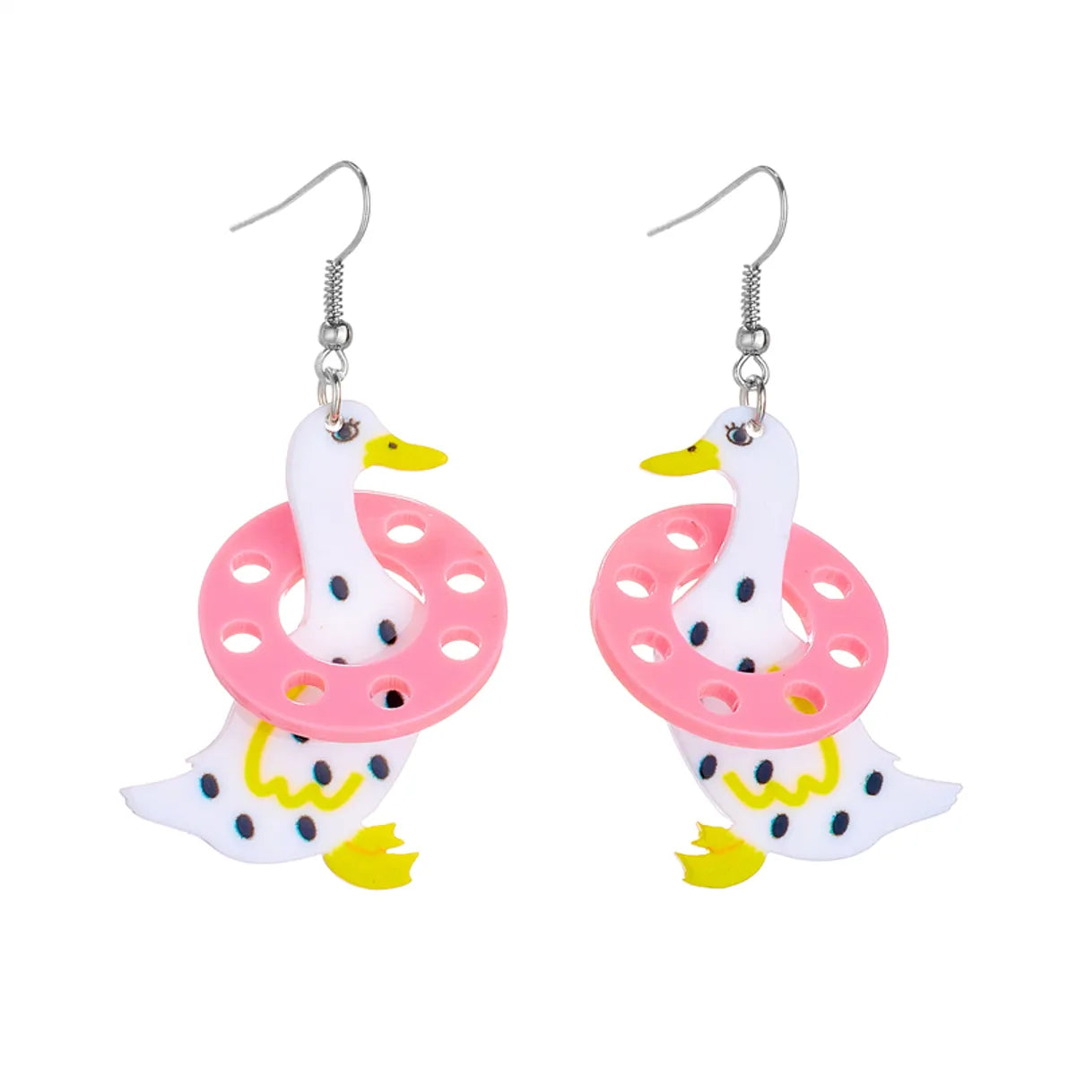 Cartoon Style Cute Duck Arylic Women's Drop Earrings