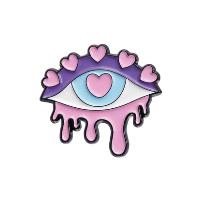 Cartoon Style Cute Eye Alloy Stamping Stoving Varnish Women'S Brooches