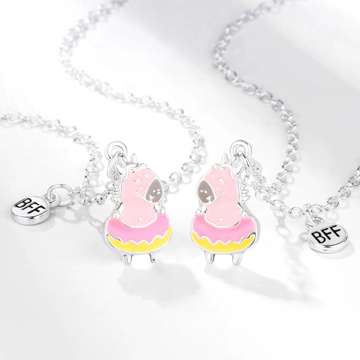 Cartoon Style Cute Flamingo  Cat Alloy Girl'S Pendant Necklace