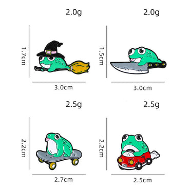 Cartoon Style Cute Frog Alloy Stamping Stoving Varnish Plating Unisex Brooches