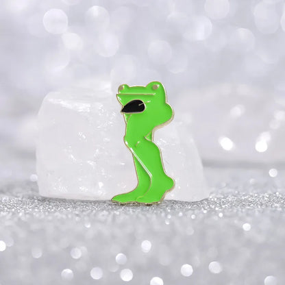 Cartoon Style Cute Frog Zinc Alloy Plating Unisex Brooches