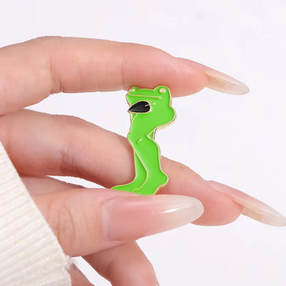 Cartoon Style Cute Frog Zinc Alloy Plating Unisex Brooches