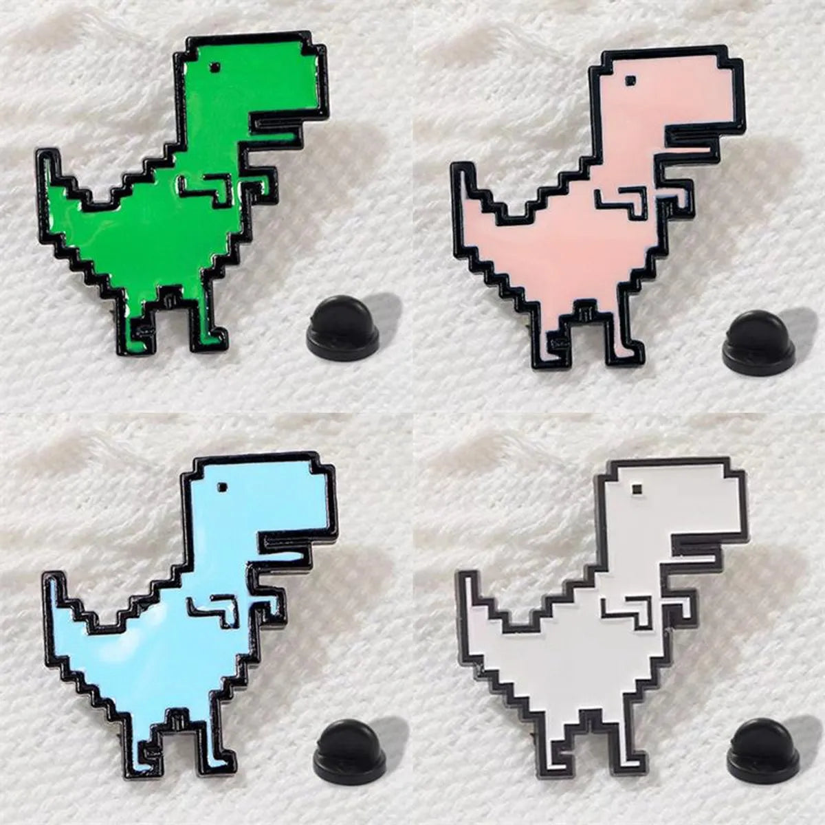 Cartoon Style Cute Funny Dinosaur Alloy Stamping Stoving Varnish Plating Unisex Corsage Brooches Collar Pin