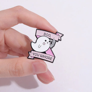 Cartoon Style Cute Ghost Alloy Stoving Varnish Women'S Brooches