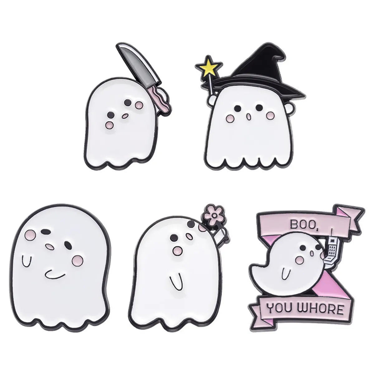 Cartoon Style Cute Ghost Alloy Stoving Varnish Women'S Brooches