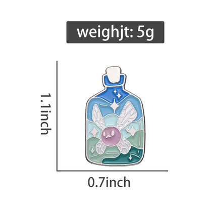 Cartoon Style Cute Insect Cat Bottle Alloy Stamping Stoving Varnish Plating Unisex Brooches