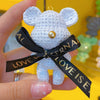 Cartoon Style Cute Letter Bear Bow Knot Resin Metal Unisex Bag Pendant Keychain