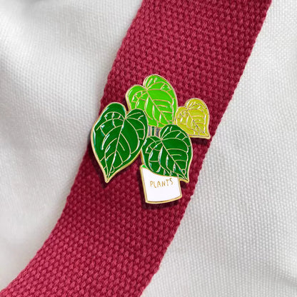 Cartoon Style Cute Pastoral Leaves Plant Alloy Enamel Plating Unisex Brooches