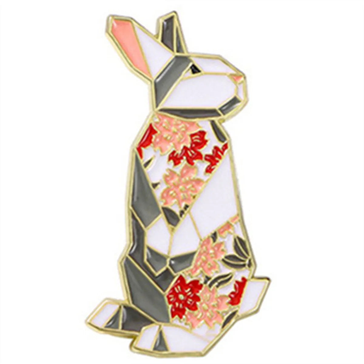 Cartoon Style Cute Rabbit Animal Panda Alloy Stamping Stoving Varnish Plating Unisex Brooches Collar Pin