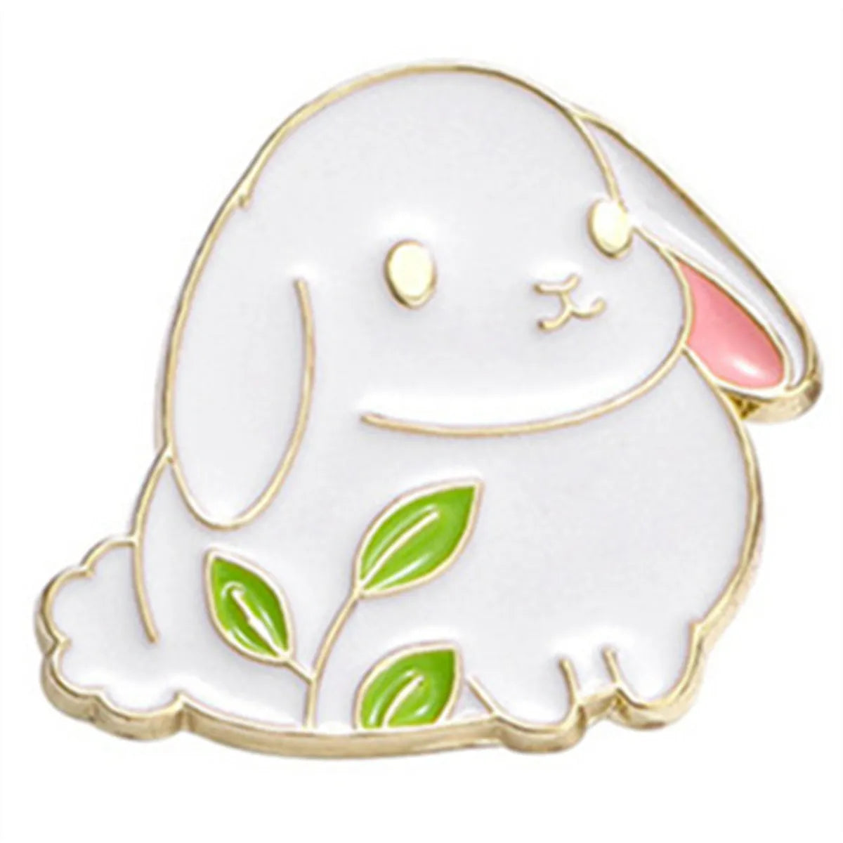 Cartoon Style Cute Rabbit Animal Panda Alloy Stamping Stoving Varnish Plating Unisex Brooches Collar Pin