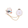 Cartoon Style Cute Rabbit Clock Alloy Stoving Varnish Unisex Brooches