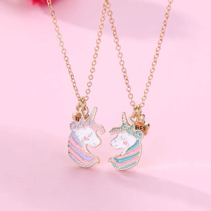 Cartoon Style Cute Romantic  Alloy Handmade Plating Kid'S Pendant Necklace