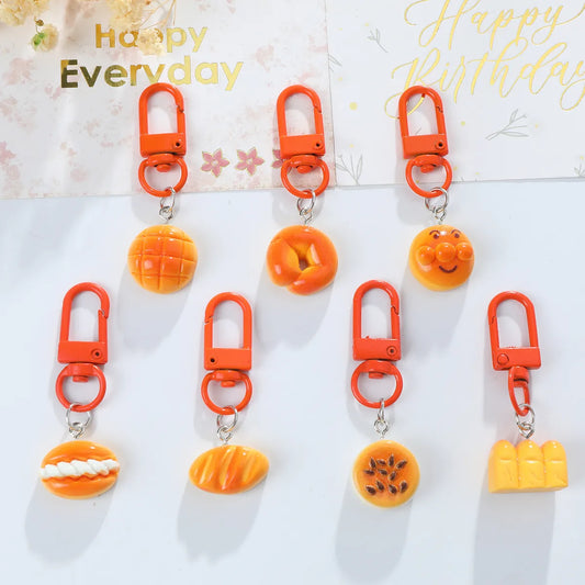 Cartoon Style Cute Simple Style Solid Color Resin Asymmetrical Resin Keychain