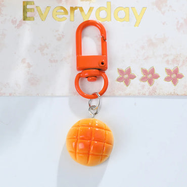 Cartoon Style Cute Simple Style Solid Color Resin Asymmetrical Resin Keychain