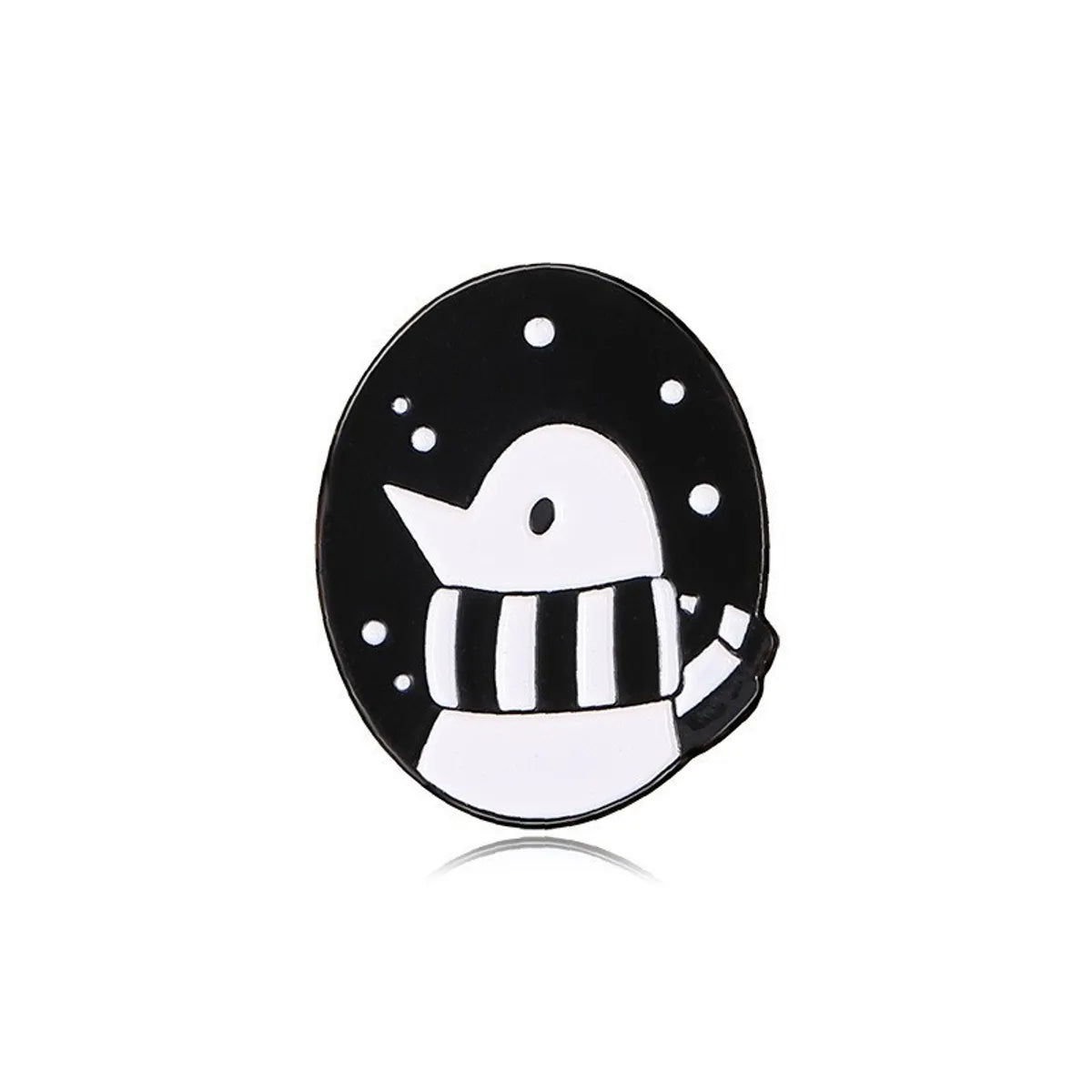 Cartoon Style Cute Snowman Alloy Enamel Plating Unisex Brooches Collar Pin