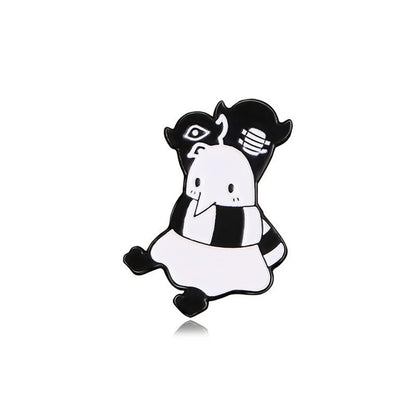 Cartoon Style Cute Snowman Alloy Enamel Plating Unisex Brooches Collar Pin