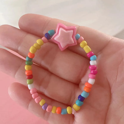 Cartoon Style Cute Star Flower Butterfly Plastic Wholesale Bracelets