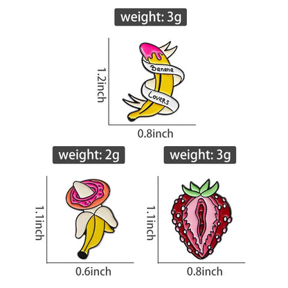 Cartoon Style Cute Sweet Fruit Strawberry Zinc Alloy Plating Unisex Brooches