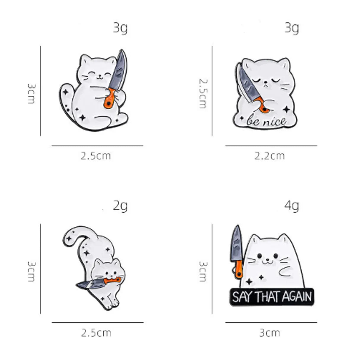 Cartoon Style Cute Sweet Letter Cat Alloy Enamel Unisex Brooches