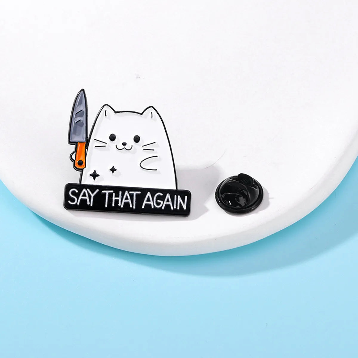 Cartoon Style Cute Sweet Letter Cat Alloy Enamel Unisex Brooches