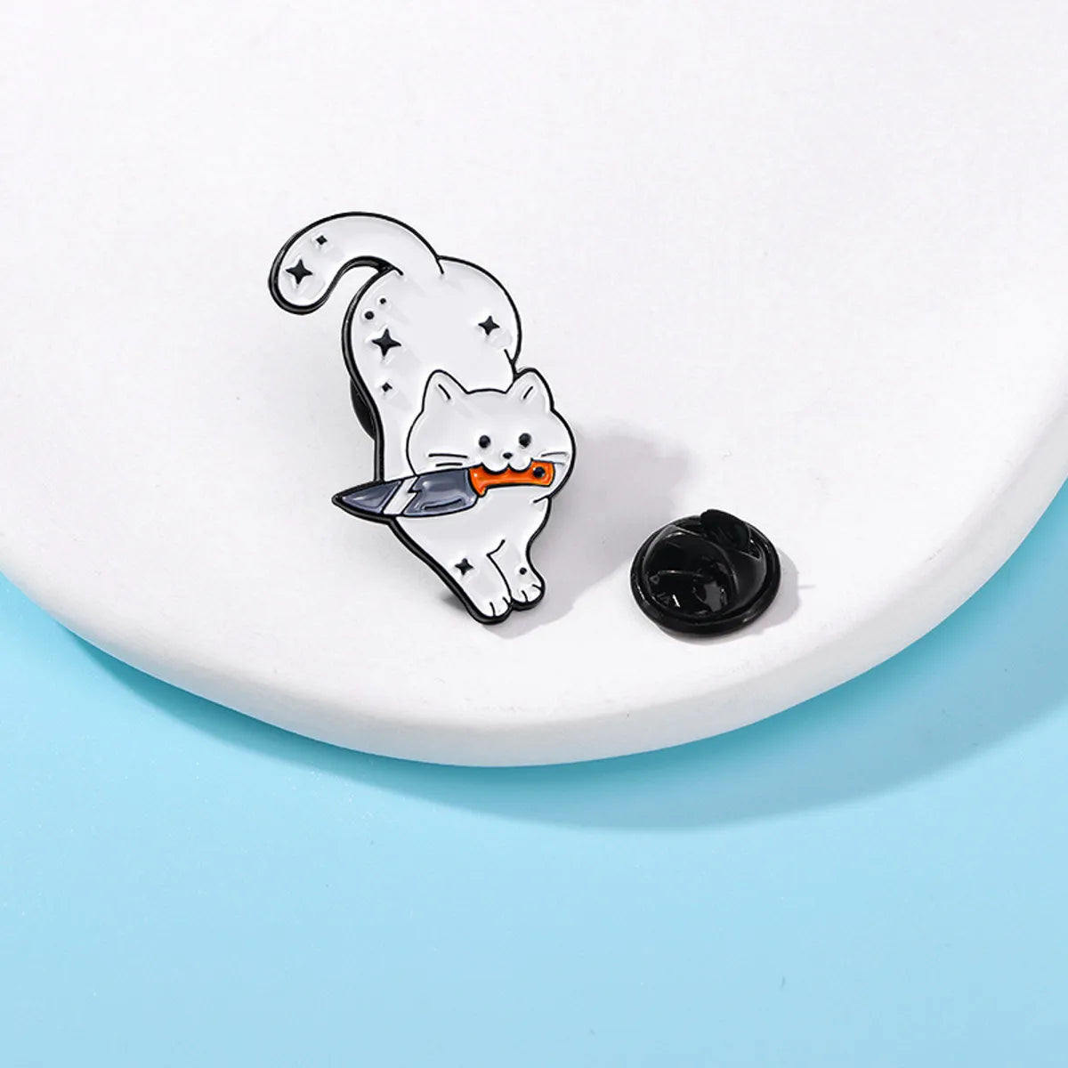 Cartoon Style Cute Sweet Letter Cat Alloy Enamel Unisex Brooches