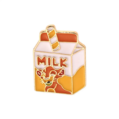 Cartoon Style Cute Sweet Letter Cat Box Alloy Enamel Plating Unisex Brooches Collar Pin