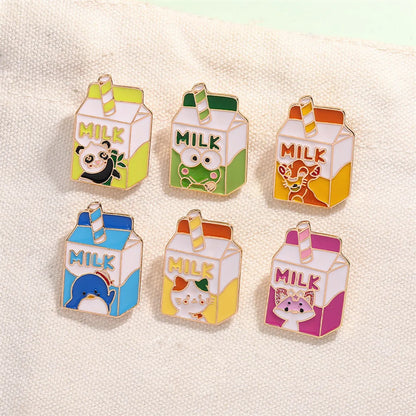 Cartoon Style Cute Sweet Letter Cat Box Alloy Enamel Plating Unisex Brooches Collar Pin