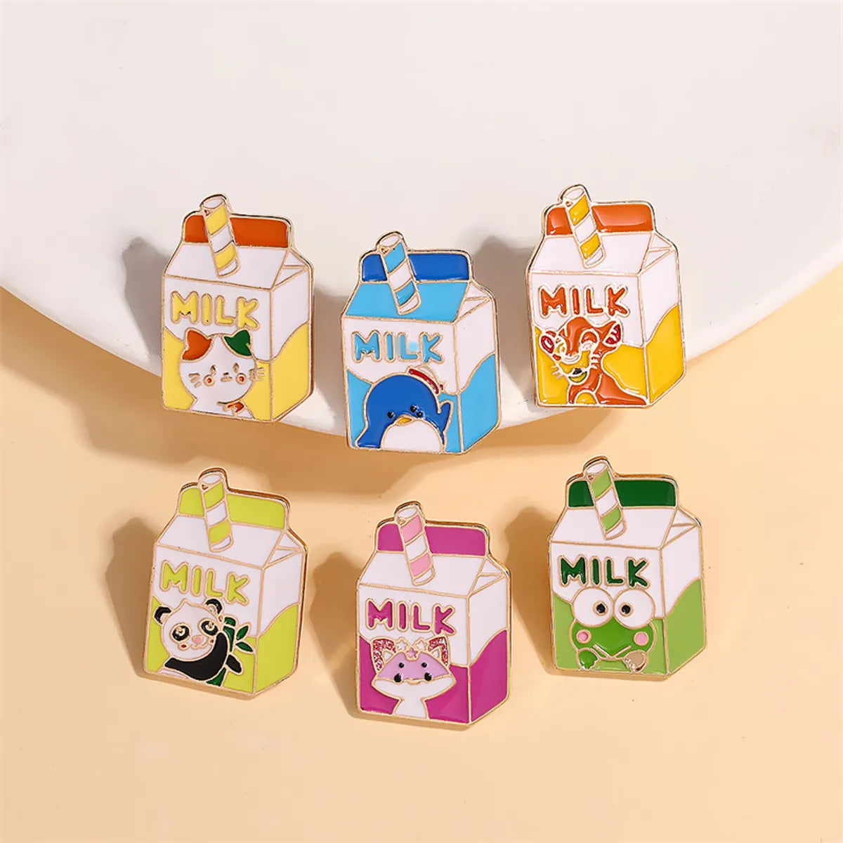 Cartoon Style Cute Sweet Letter Cat Box Alloy Enamel Plating Unisex Brooches Collar Pin