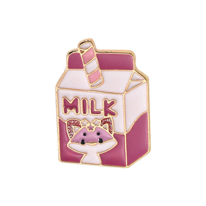 Cartoon Style Cute Sweet Letter Cat Box Alloy Enamel Plating Unisex Brooches Collar Pin