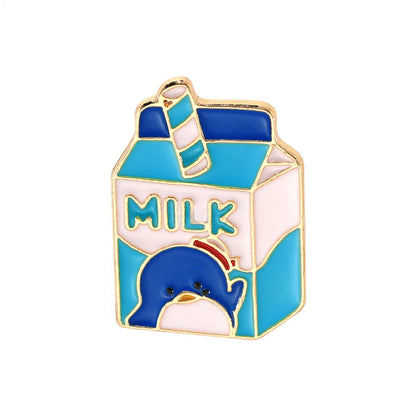 Cartoon Style Cute Sweet Letter Cat Box Alloy Enamel Plating Unisex Brooches Collar Pin