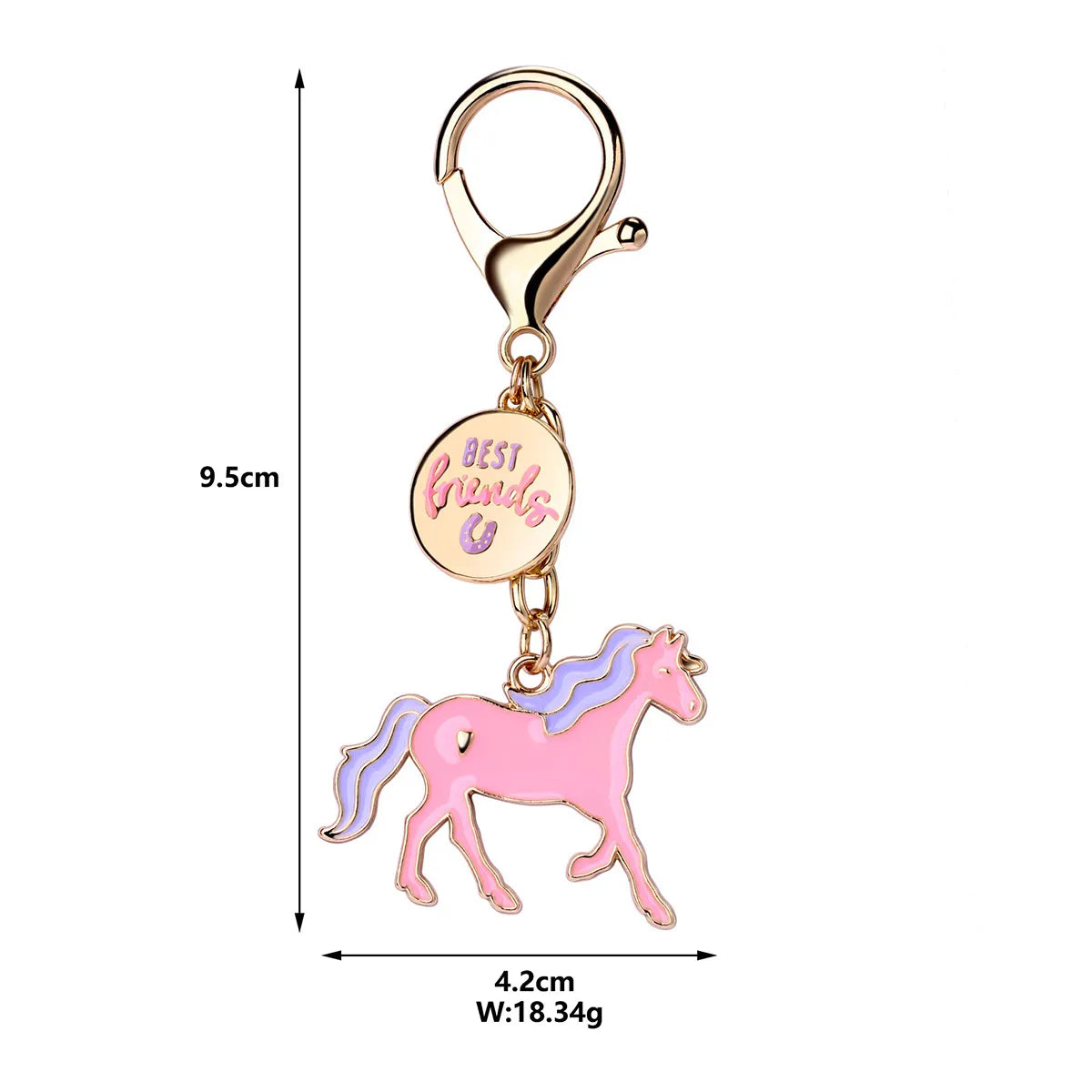 Cartoon Style Cute Sweet  Alloy Enamel K Gold Plated Bag Pendant Keychain