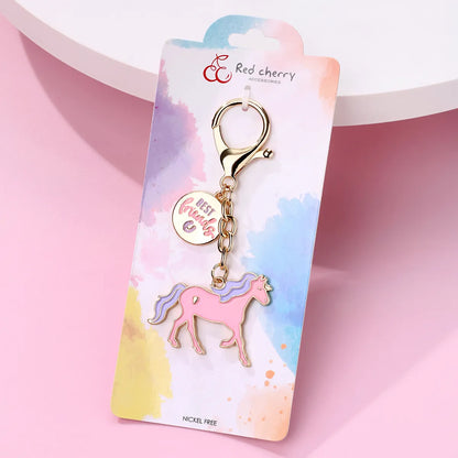 Cartoon Style Cute Sweet  Alloy Enamel K Gold Plated Bag Pendant Keychain