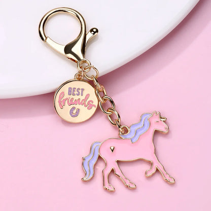 Cartoon Style Cute Sweet  Alloy Enamel K Gold Plated Bag Pendant Keychain